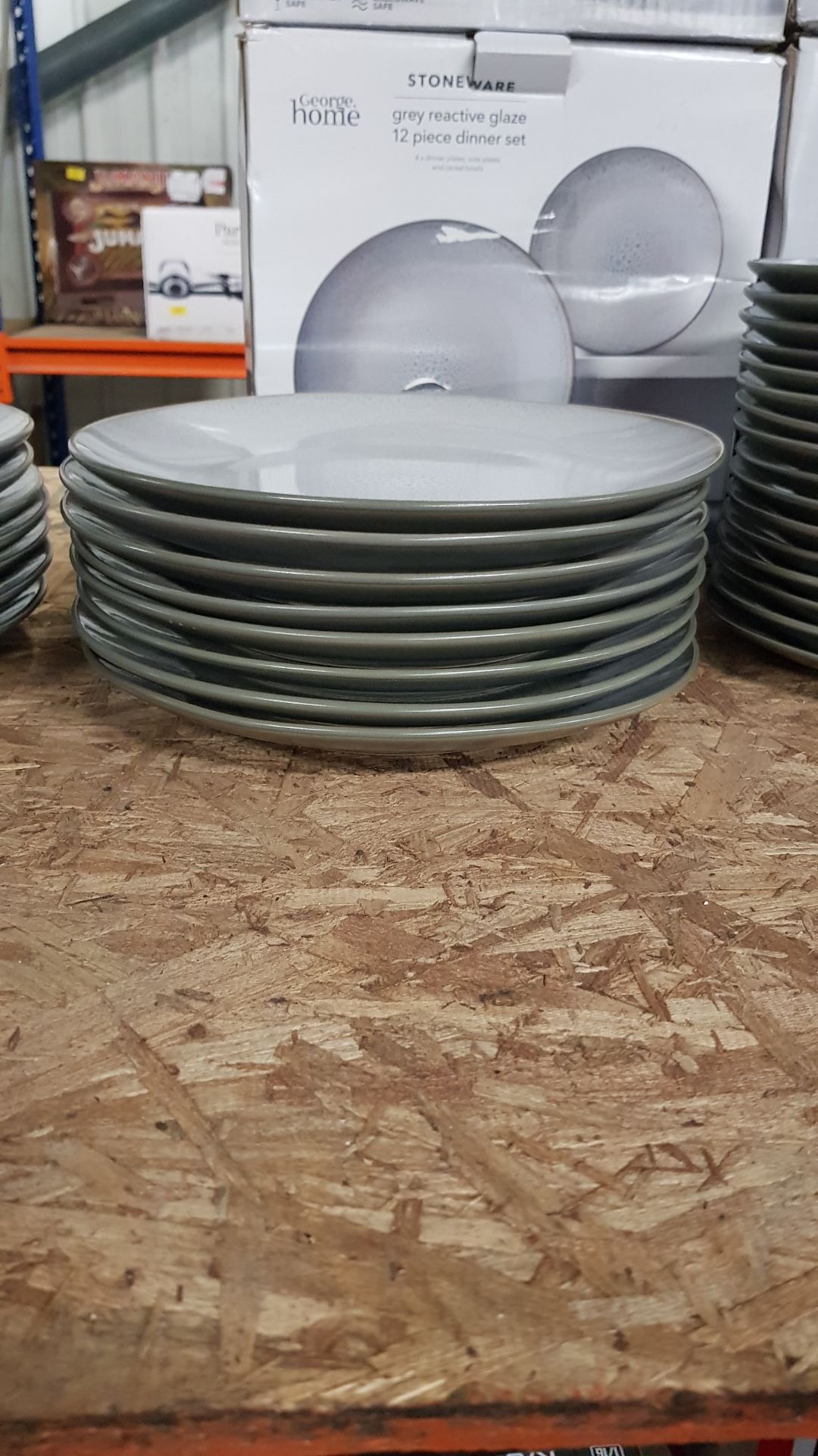 Description: (54/10A) Lot RRP £136 4x Stoneware Grey Reactive Glaze 12 Piece Dinner Set RRP £34 Each - Image 10 of 18