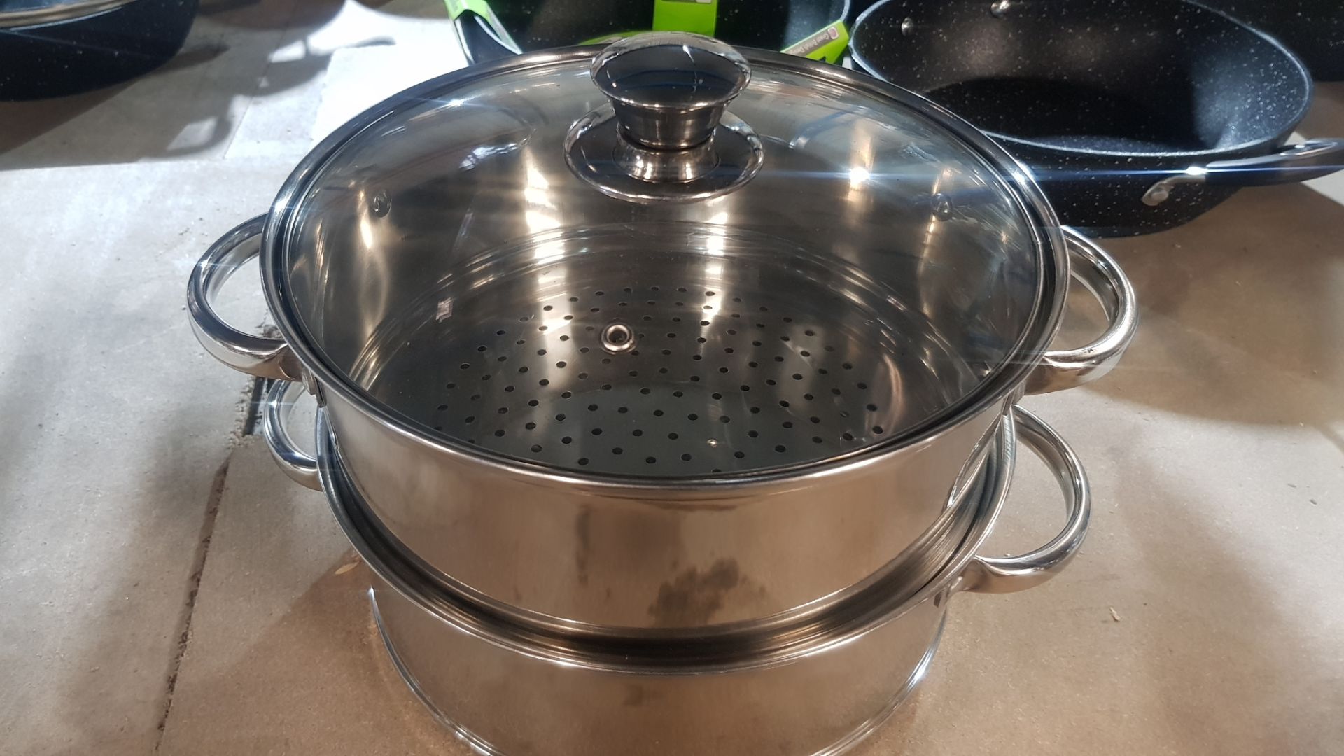 Description: (160/5D) Mixed Stainless Steel Cookware Items To Include 1x 4 Tier Steam With Lid 3x - Image 8 of 12
