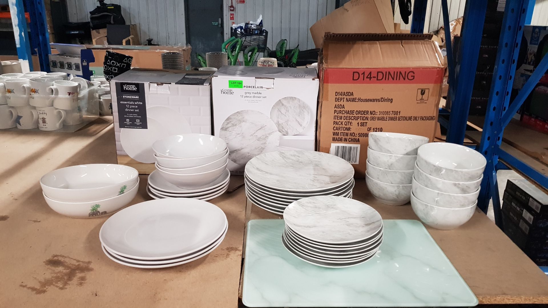 Description: (104/5B) Lot RRP £70 2x Items 1x Stoneware Essentials White 12 Piece Dinner Set RRP £20 - Image 3 of 18