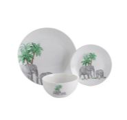 Description: (59/5B) Lot RRP £54 3x Porcelain Elephant 12 Piece Dinner Set RRP £18 Each Lot Contains