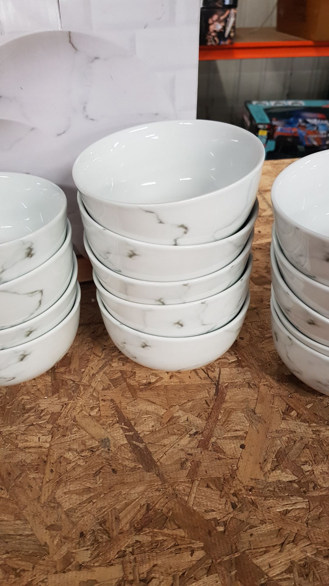 Description: (56/10D) Lot RRP £88 4x Porcelain Marble Effect 12 Piece Dinner Set RRP £22 Each Lot - Image 7 of 21