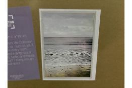 Brand New 2 x Mounted Canvas Beach Scene