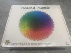 Brand New 1000 Pieces Blazing with Colour Round Puzzle
