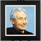 Original ""Charlie Watts"" Painting by Terence Vickress