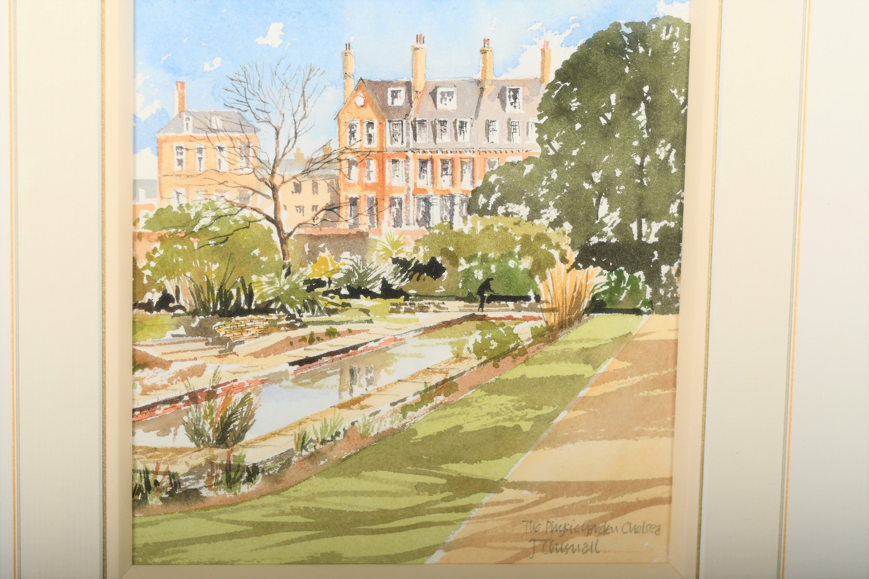 Original Watercolour by John Chisnall titled "The Physic Garden, Chelsea" - Image 4 of 5