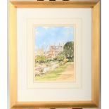 Original Watercolour by John Chisnall titled "The Physic Garden, Chelsea"