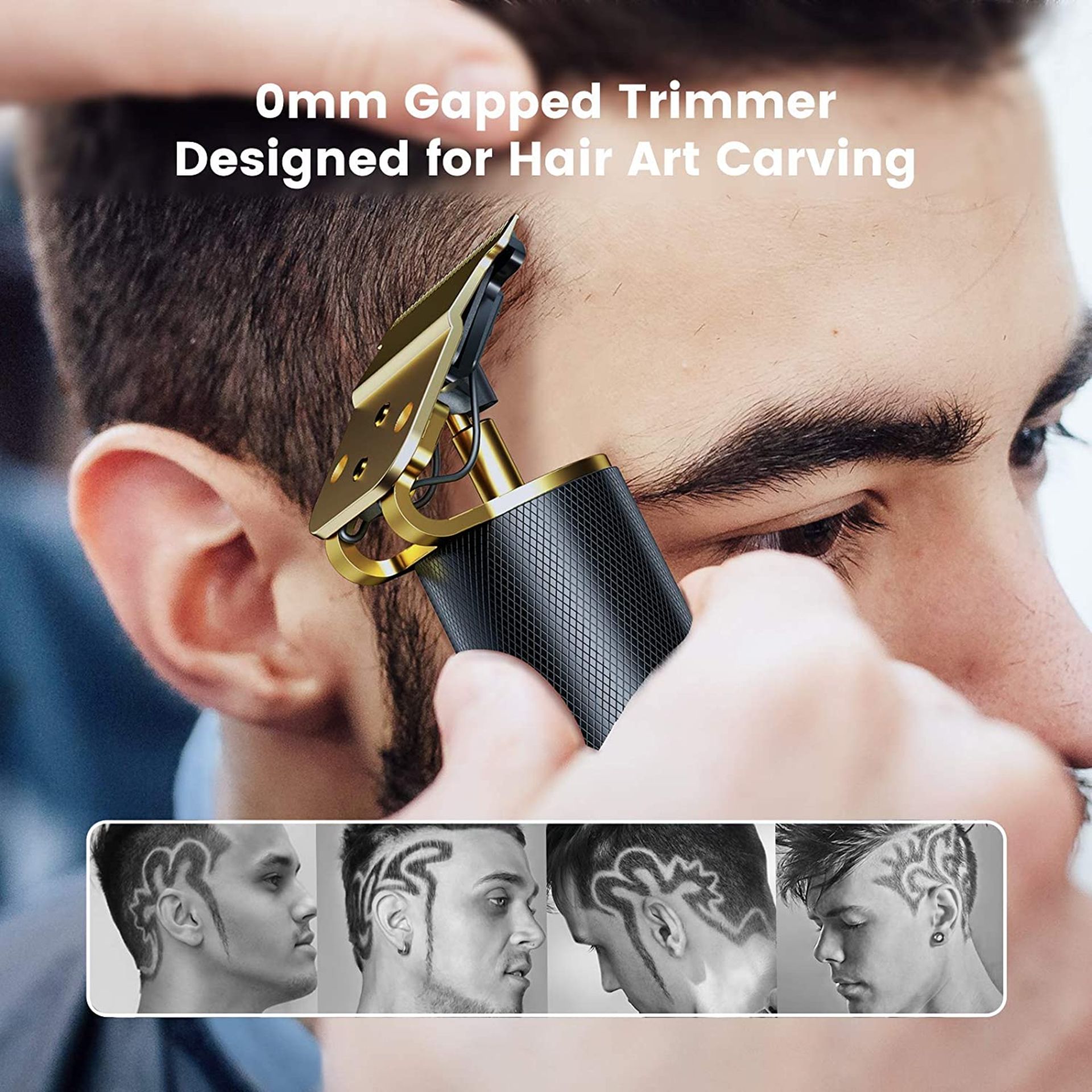 Cordless Close Cutting Lightweight T-Blade Trimmer Kit Professional Precise Beard Hair Clipper - Image 3 of 3