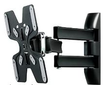 2 x Ross Full motion Black TV bracket, 23-50"