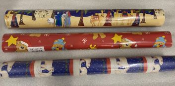 18 x Christmas Wrapping Paper 8m rolls