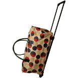Polka Dot Patterned Lightweight Wheeled Holdall Trolley