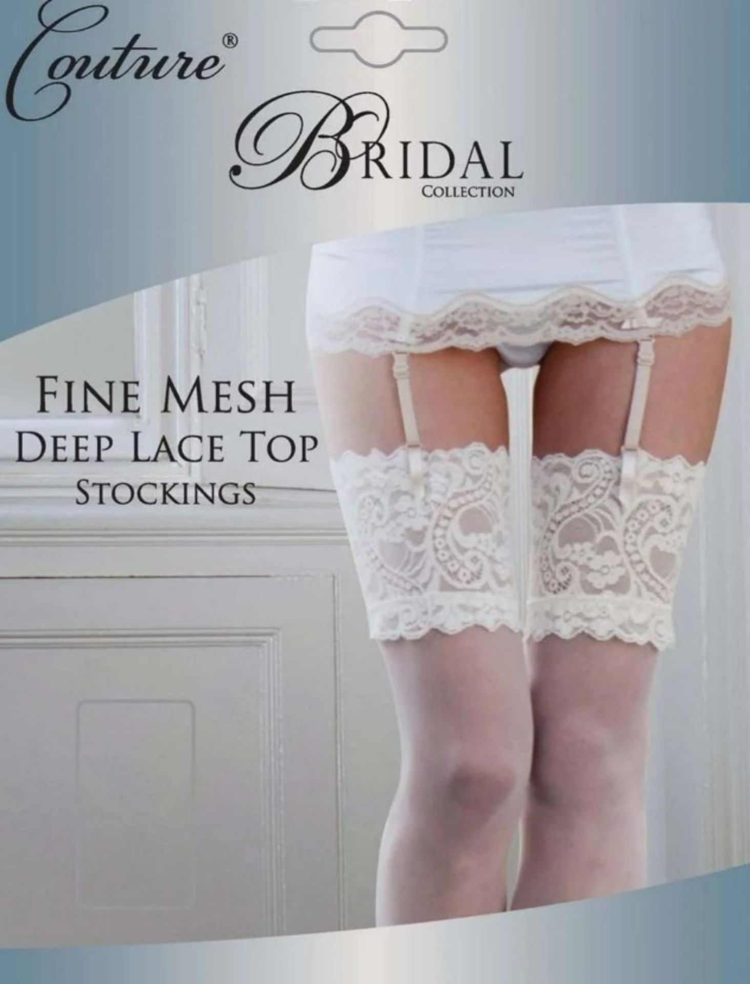 50 x Ivory Fine Mesh Deep Lace Top Stockings RRP 8.99 ea