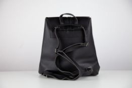 Cascabelle Leather-Look Backpack - Black