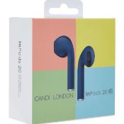 5 x Candi London Inpods 20 Navy True Wireless Bluetooth Earphones RRP 29.95 ea