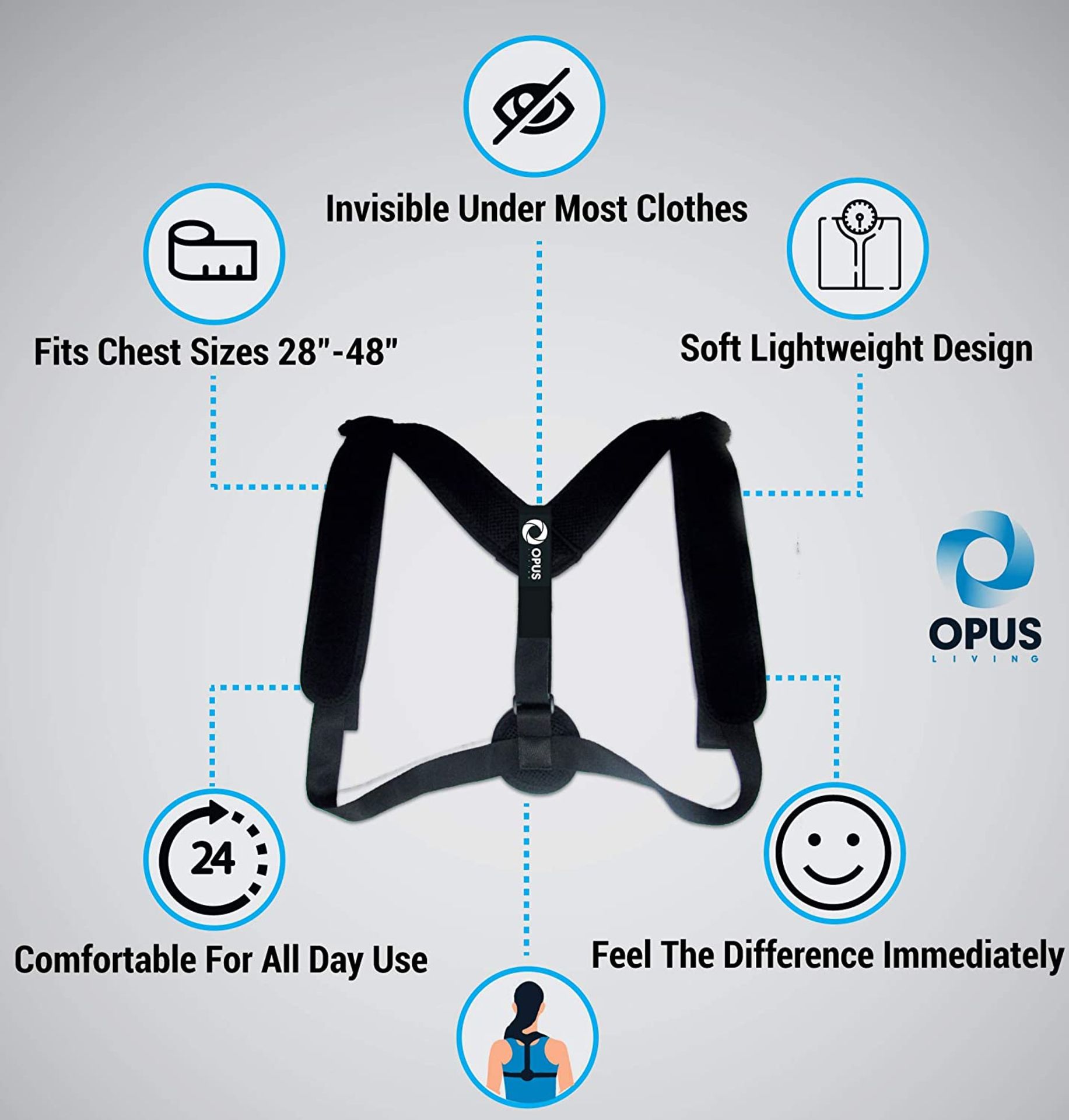 Opus Living Posture Corrector for Men and Women