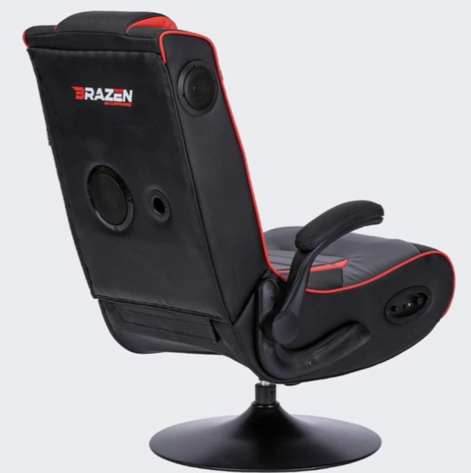 Title: (7/P) RRP £275Brazen Serpent 2.1 Bluetooth Surround Sound Gaming Chair (Black/Grey/Red) - Image 4 of 15