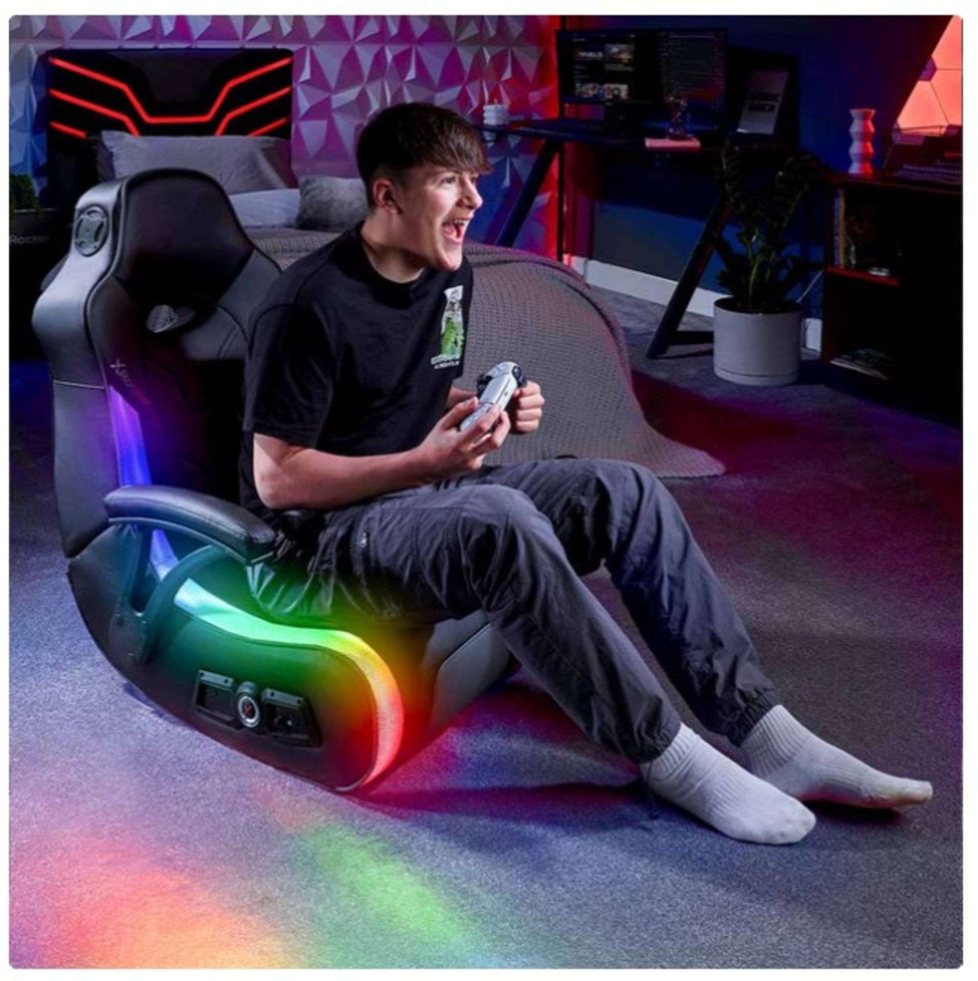 Title: (26/R3) RRP £200X Rocker GeForce Cosmos RGB 2.1 Audio Rocker BlackRGB Neo Motion Lighting - Image 2 of 18