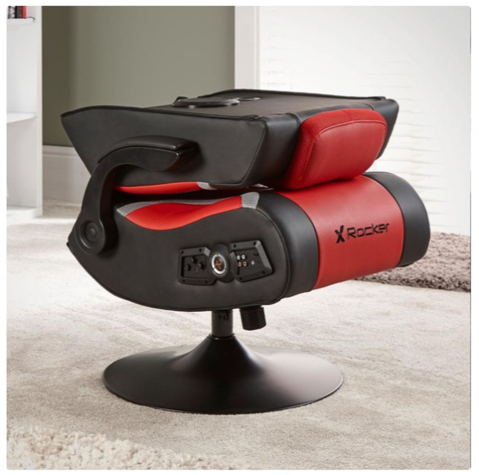 Title: (28/R3) RRP £169X Rocker Vision 2.1 Gaming Chair (Red/Black/Grey)2.1 Surround - Image 7 of 17