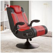 Title: (28/R3) RRP £169X Rocker Vision 2.1 Gaming Chair (Red/Black/Grey)2.1 Surround