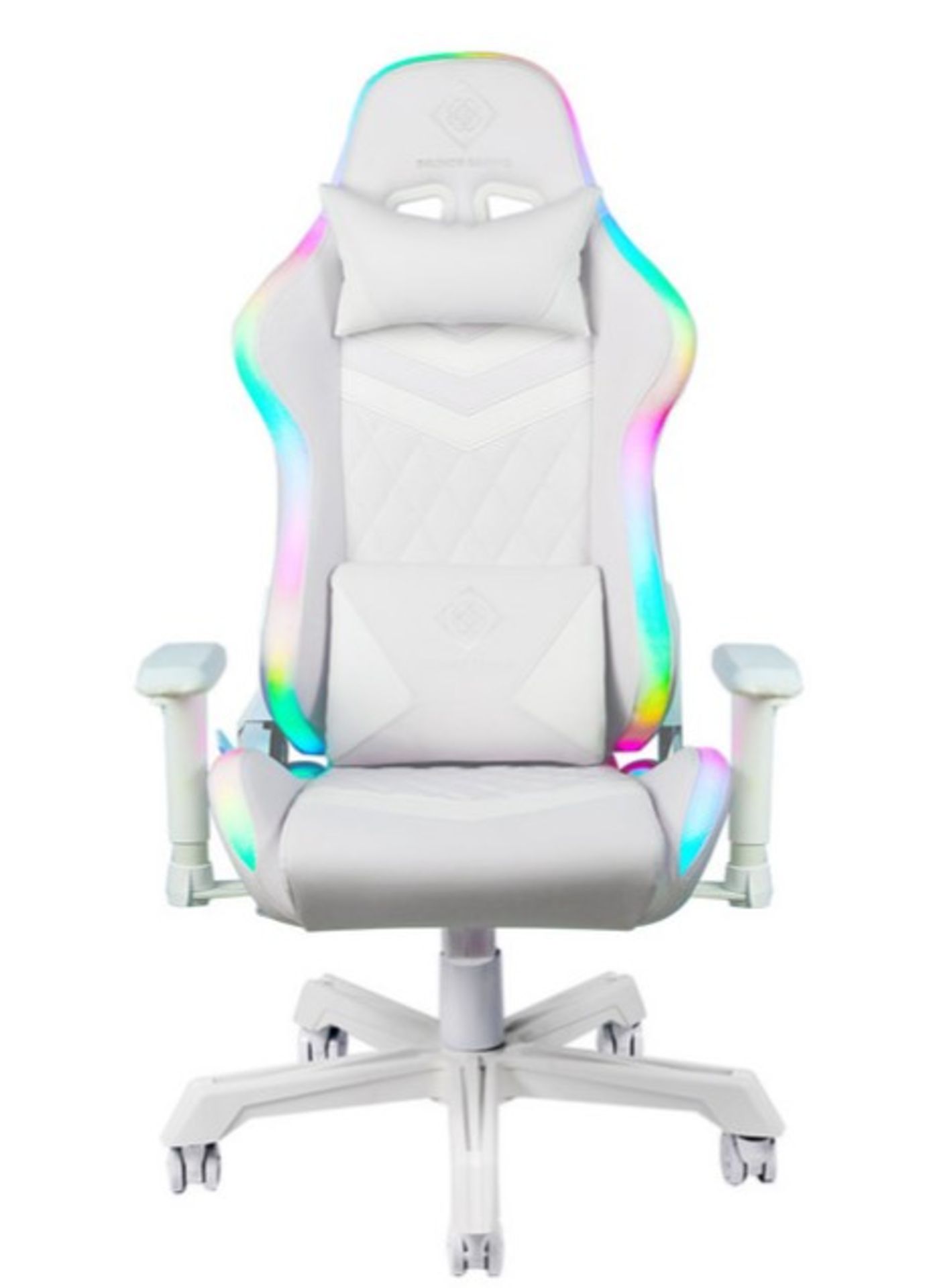 Title: (8/P) RRP £259Deltaco RGB Ergonomic Gaming Chair White332 Colour ModesWipe Clean - Image 6 of 14