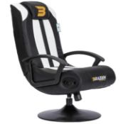 Title: (11/P) RRP £190Brazen Stag 2.1 Bluetooth Surround Sound Gaming Chair (Black/White)(H92x