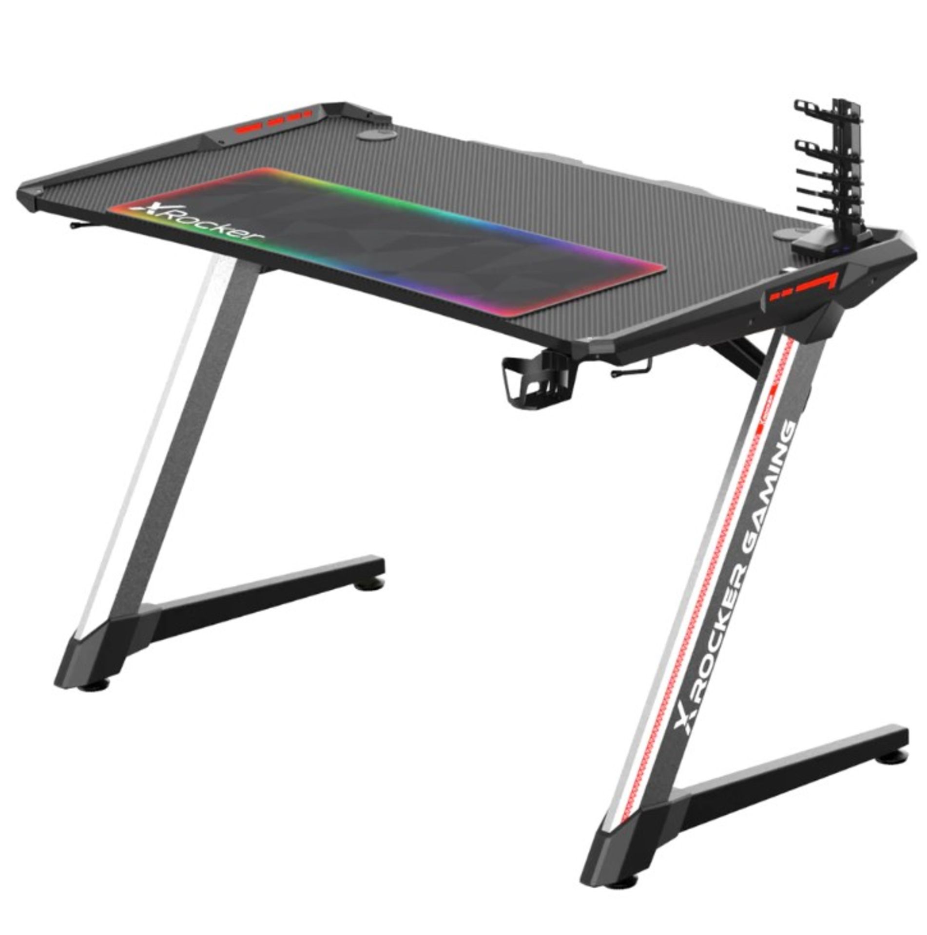 Title: (38/P) RRP £200X Rocker Lynx RGB Gaming Desk With LED LightsNEO Motion RGB - Image 5 of 7