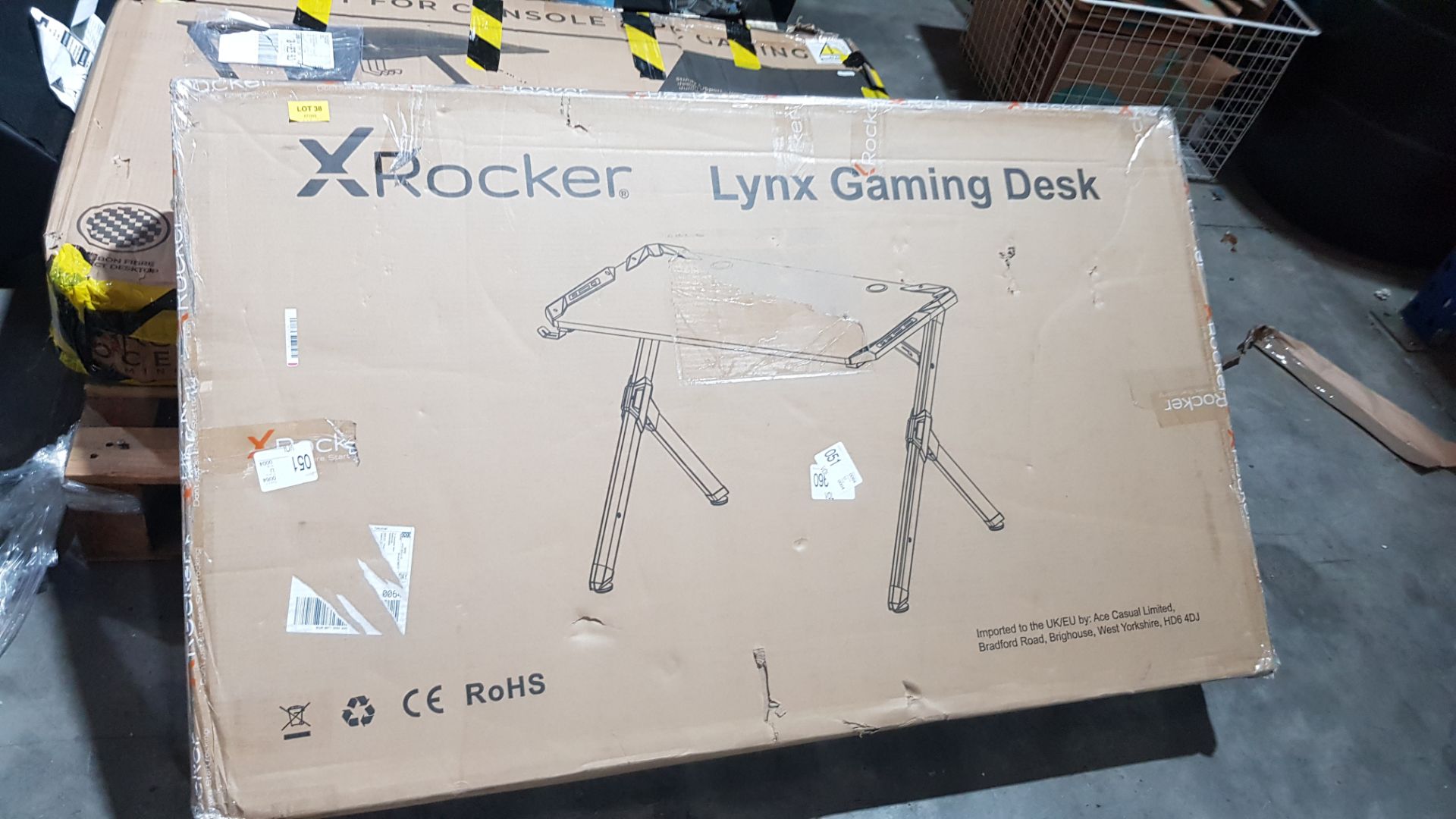 Title: (38/P) RRP £200X Rocker Lynx RGB Gaming Desk With LED LightsNEO Motion RGB - Image 7 of 7