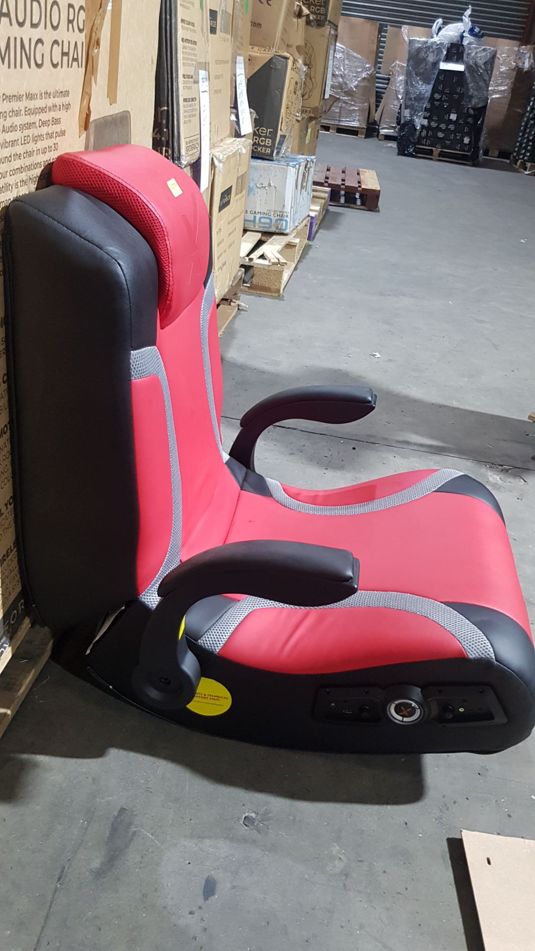 Title: (25/R3) RRP £169X Rocker Vision 2.1 Gaming Chair (Red/Black/Grey)(H94x L91x W62cm)2.1 - Image 12 of 22