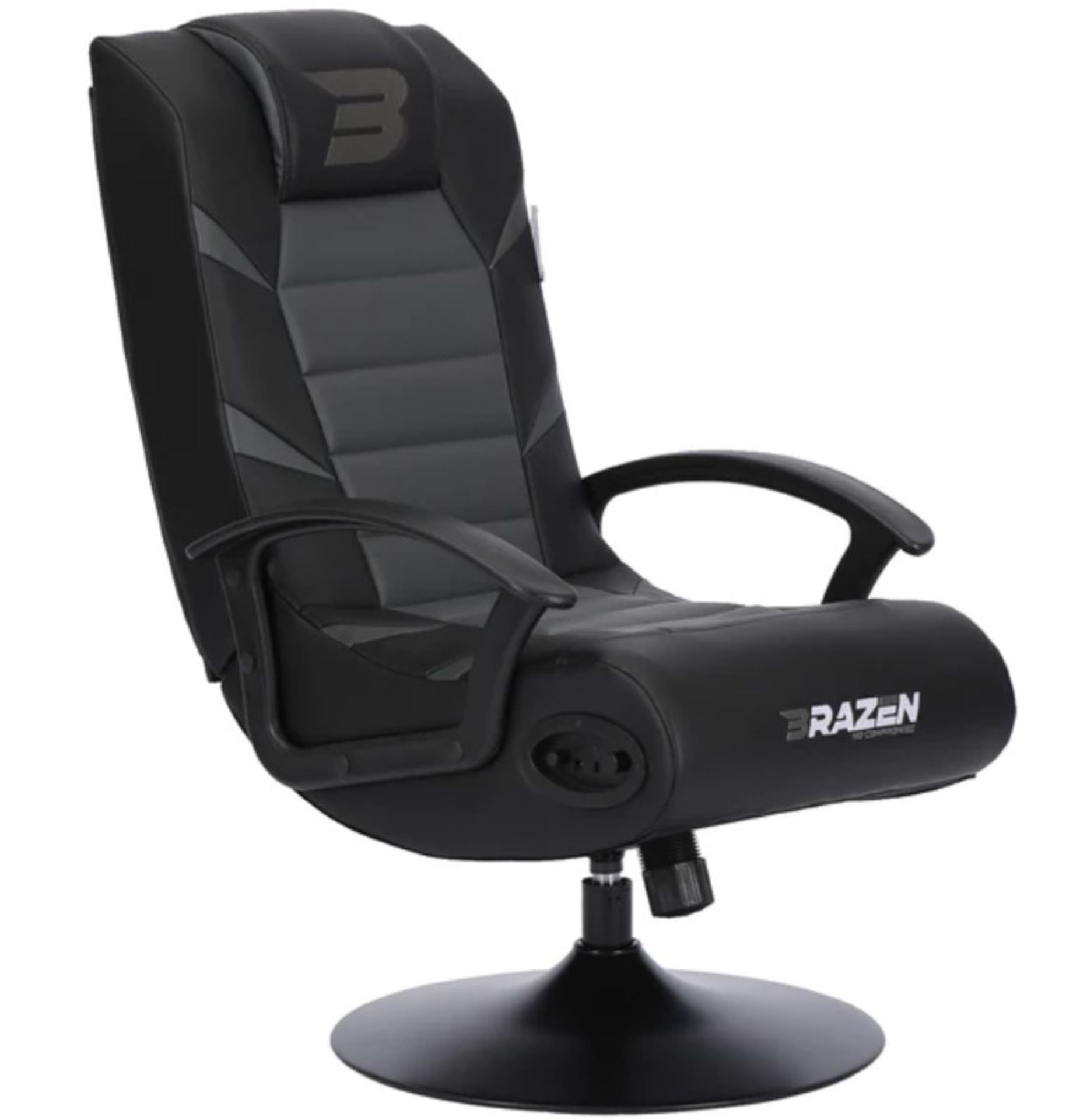 Title: (29/R3) RRP £149Brazen Pride 2.1 Gaming Chair (Black/Grey)(H92x W54x L68cm)2.1