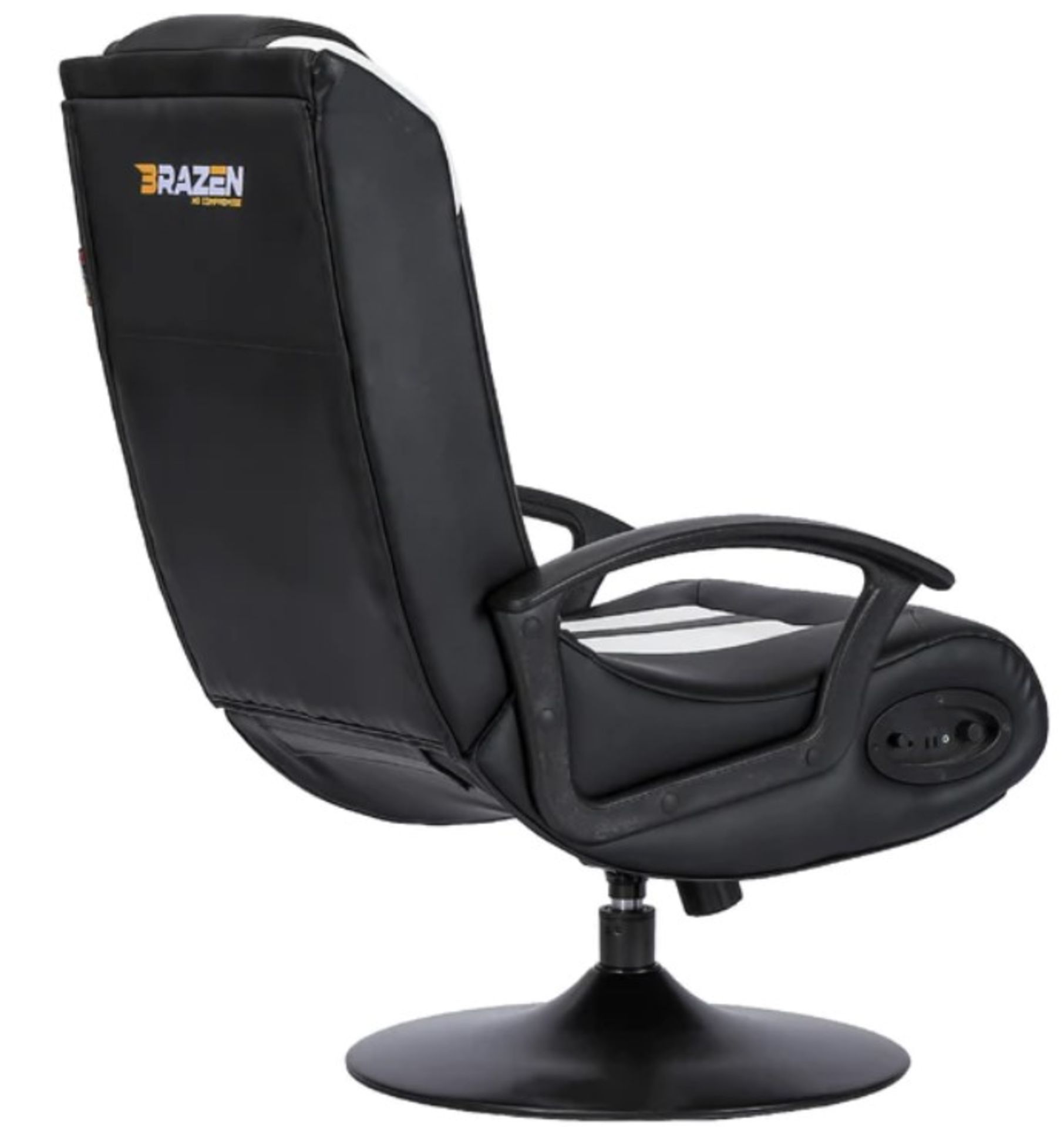 Title: (11/P) RRP £190Brazen Stag 2.1 Bluetooth Surround Sound Gaming Chair (Black/White)(H92x - Image 3 of 12