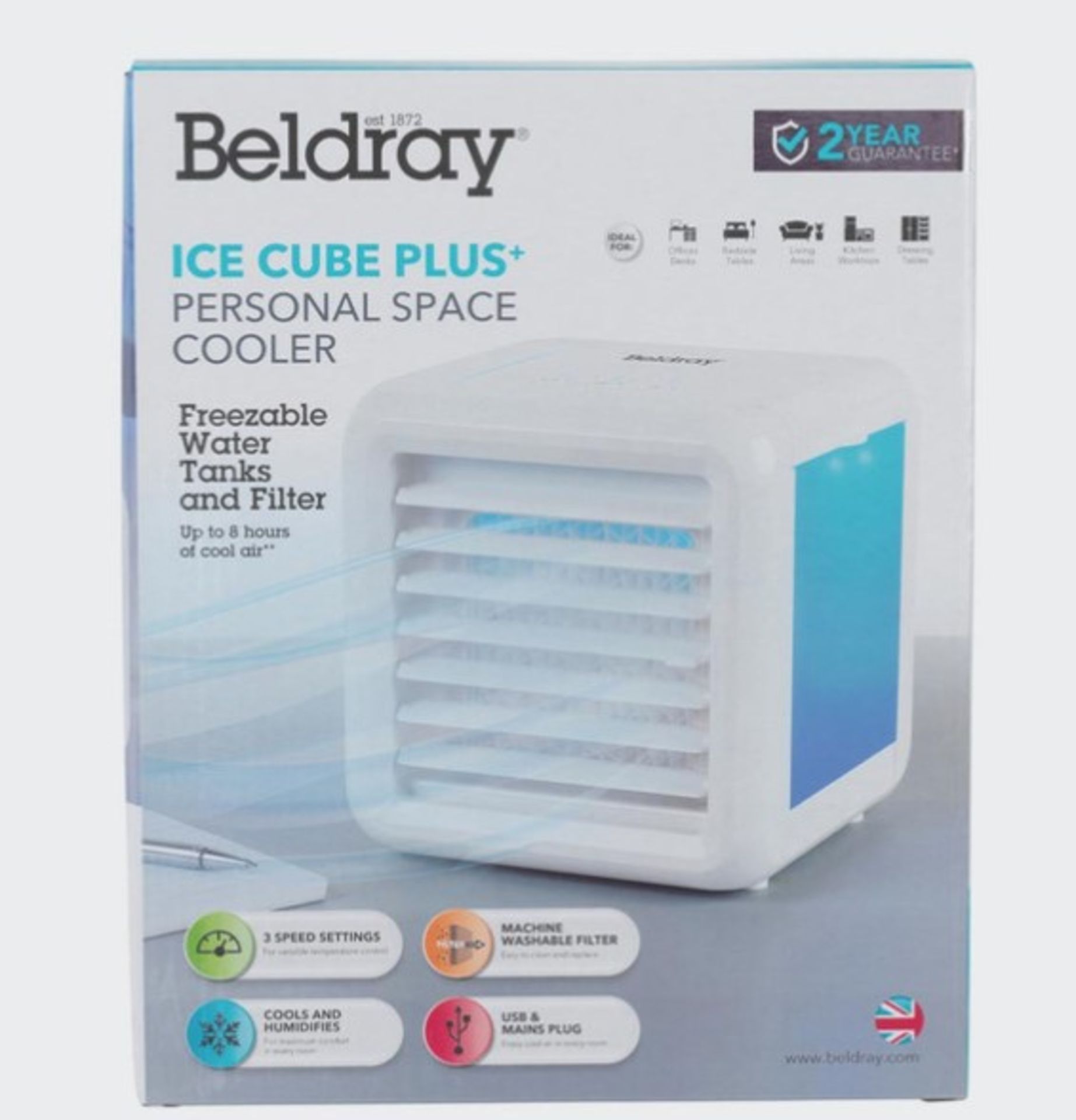 Title: (100/11C) Lot RRP £175, 5x Beldray Ice Cube Plus Personal Space Cooler LED RRP £35 Each(All