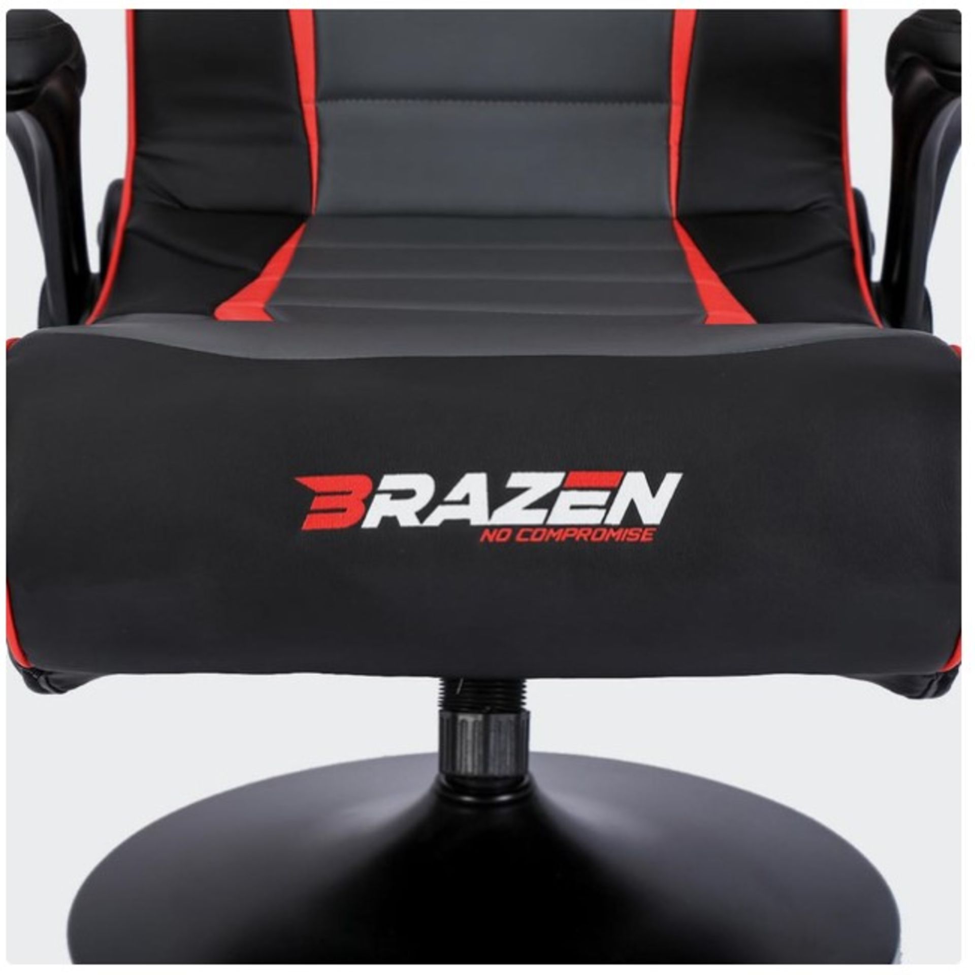 Title: (7/P) RRP £275Brazen Serpent 2.1 Bluetooth Surround Sound Gaming Chair (Black/Grey/Red) - Image 5 of 15