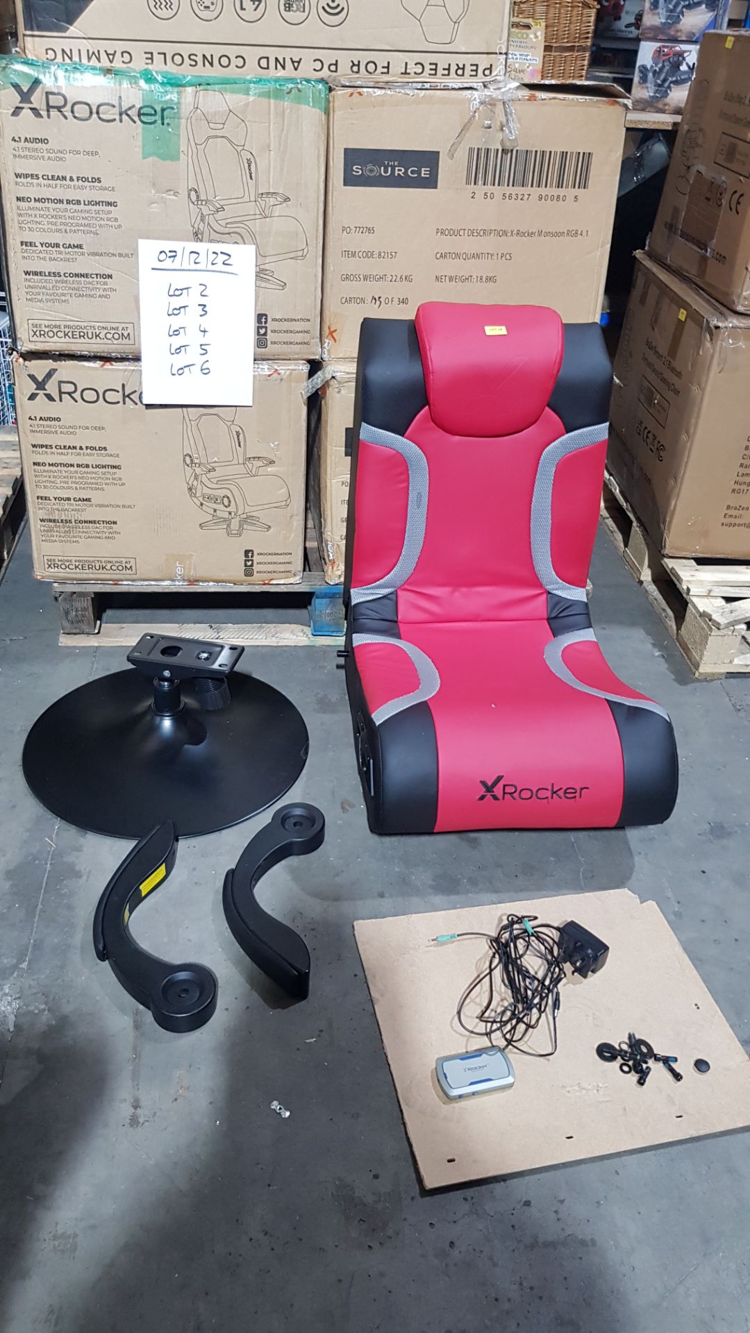 Title: (28/R3) RRP £169X Rocker Vision 2.1 Gaming Chair (Red/Black/Grey)2.1 Surround - Image 9 of 17