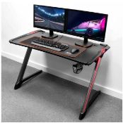 Title: (35/P) RRP £129Red5 Gaming TableCarbon Fibre Textured TabletopRGB LED