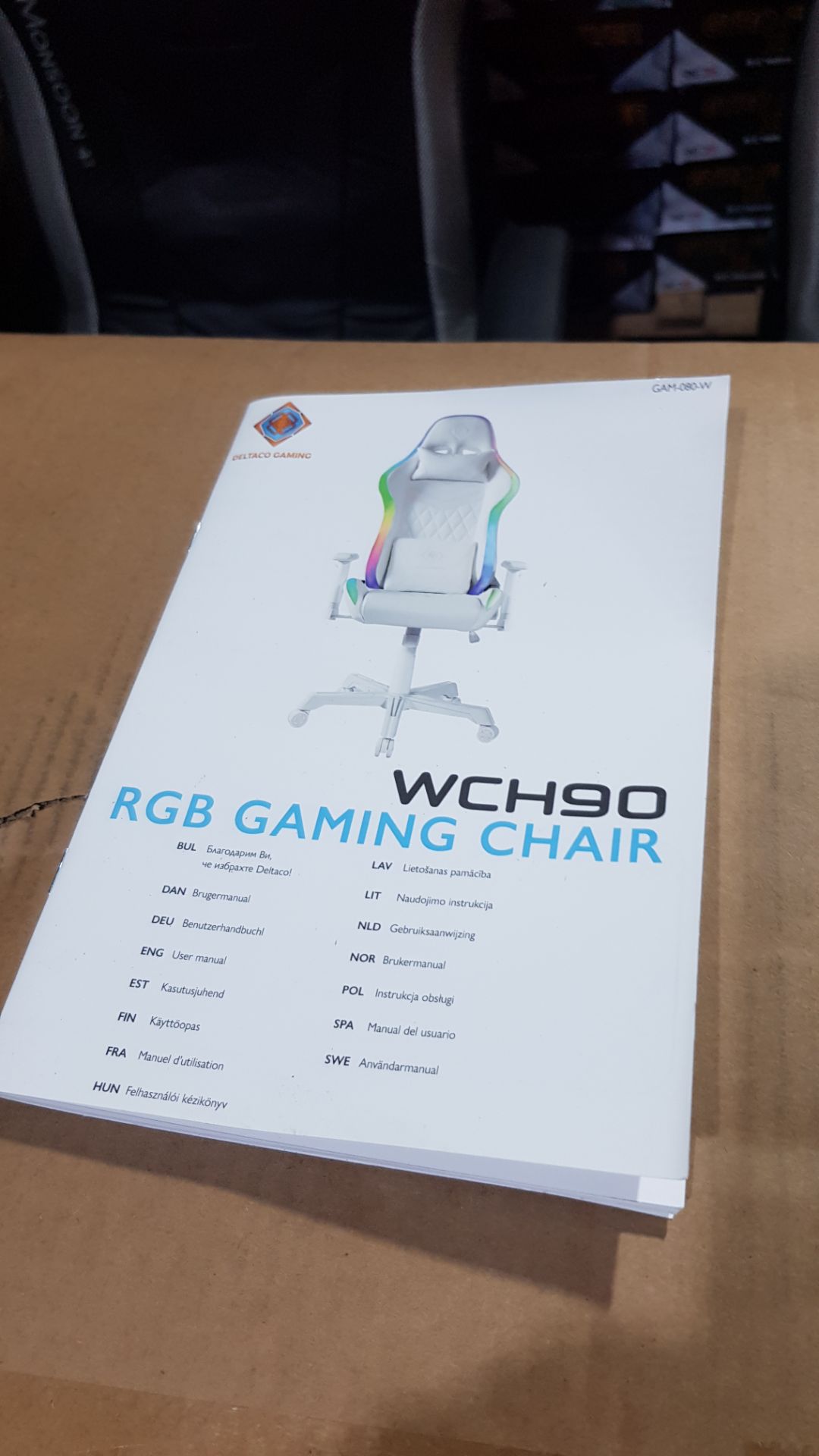 Title: (8/P) RRP £259Deltaco RGB Ergonomic Gaming Chair White332 Colour ModesWipe Clean - Image 14 of 14