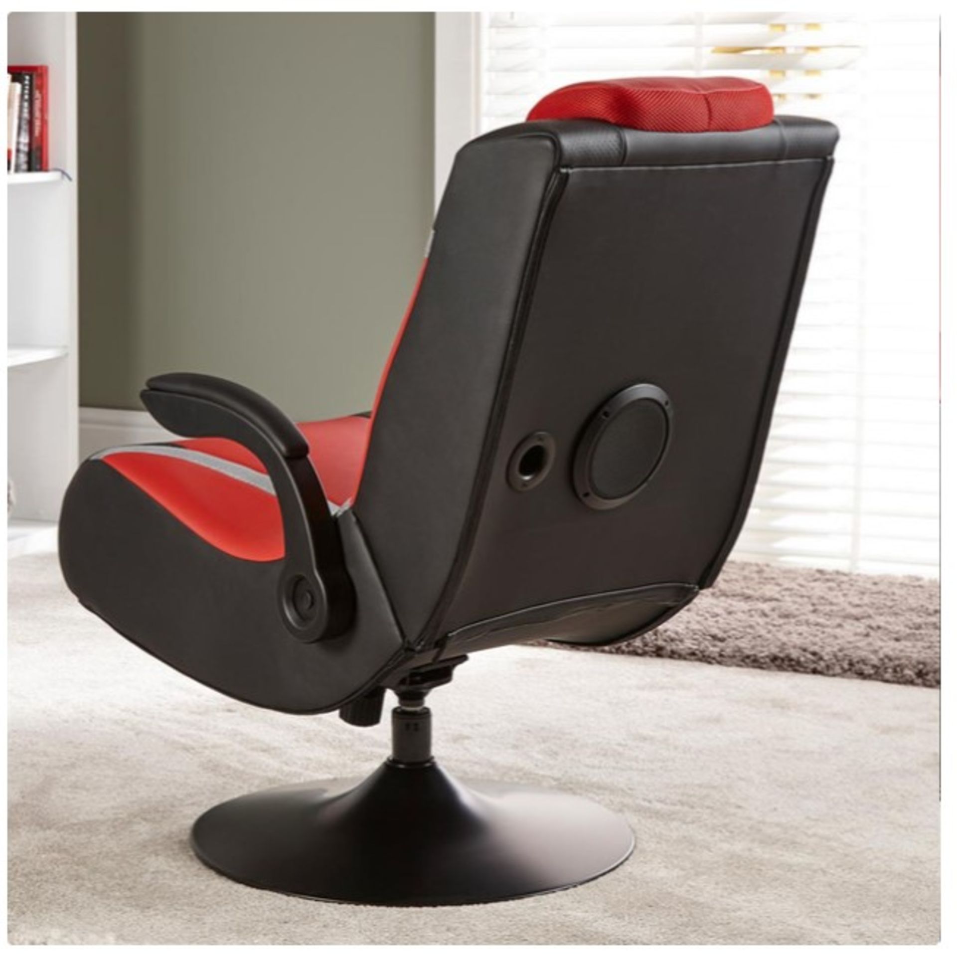 Title: (28/R3) RRP £169X Rocker Vision 2.1 Gaming Chair (Red/Black/Grey)2.1 Surround - Image 3 of 17