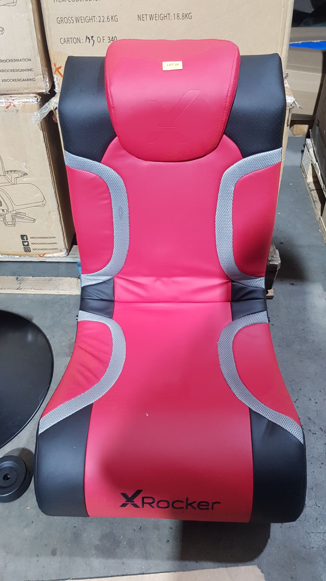 Title: (28/R3) RRP £169X Rocker Vision 2.1 Gaming Chair (Red/Black/Grey)2.1 Surround - Image 10 of 17