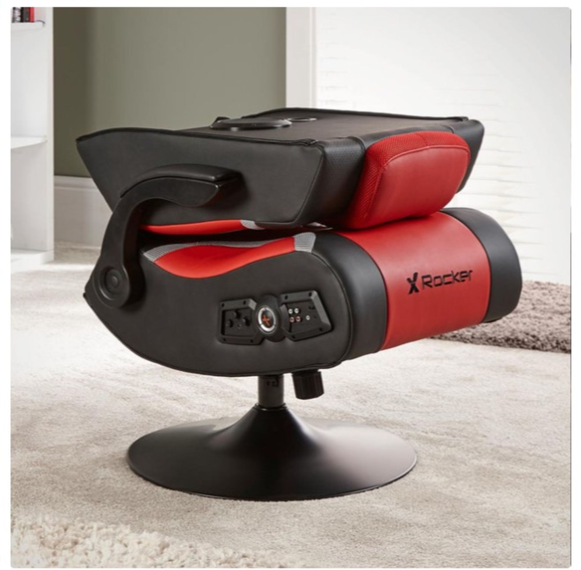 Title: (25/R3) RRP £169X Rocker Vision 2.1 Gaming Chair (Red/Black/Grey)(H94x L91x W62cm)2.1 - Image 7 of 22