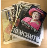 Royal Memorabilia The Death of The Queen’s Mother 13 Newspapers and Magazine Bundle