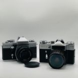 2 x Vintage Film Cameras - Praktica MTL3 & Zenit-e Film Camera Retro Collectors Photography