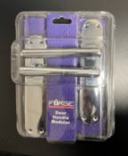 9 Sets Forge Chrome Modular Latch Handles on Backplate FGEHLATMODCH RRP £14.99 per set
