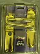 16 Sets Forge Modular Brass Privacy Lever Handles on Backplate FGEHPRIMODBR RRP £19.99 per set