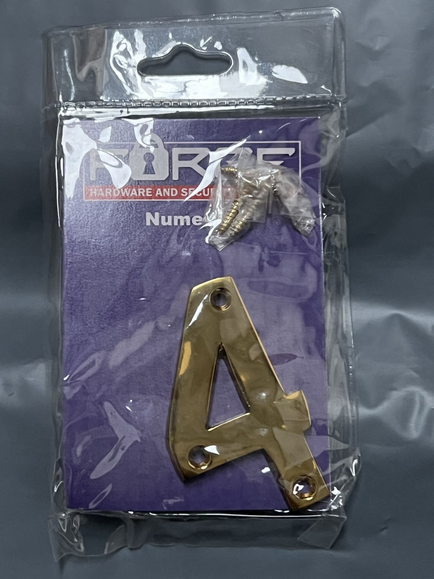 20 x Forge 75mm Brass Numeral / Number 4 FGENUM4BR75 RRP £2.25 each