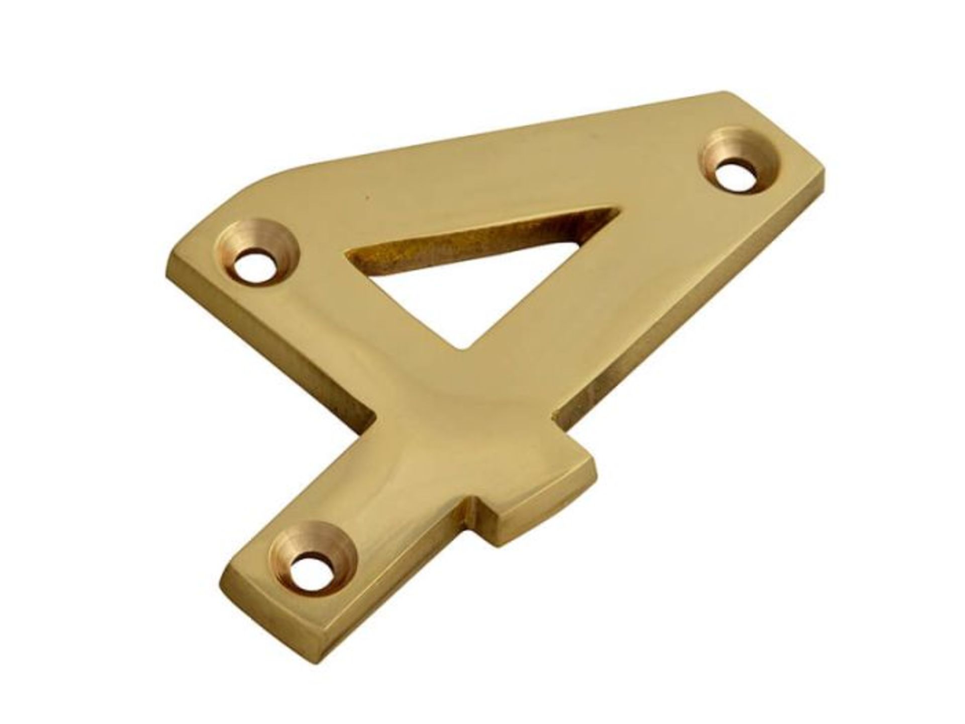 20 x Forge 75mm Brass Numeral / Number 4 FGENUM4BR75 RRP £2.25 each - Image 2 of 2