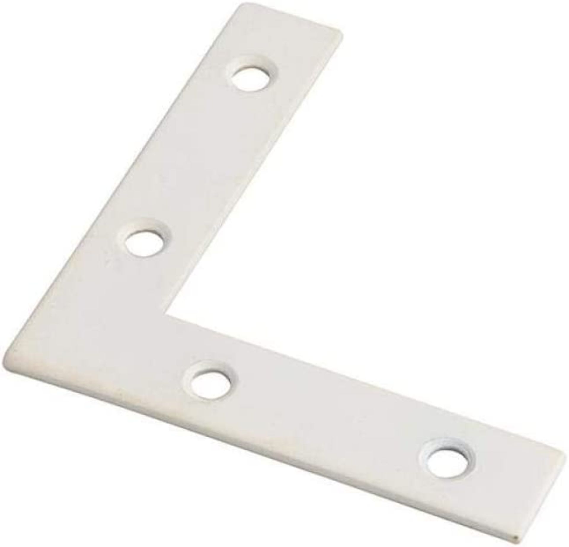 10 Packs of 10 Forge 75mm Corner Plates / Braces (White) FGEBRACPL25W RRP £2.99 per pack - Image 4 of 4