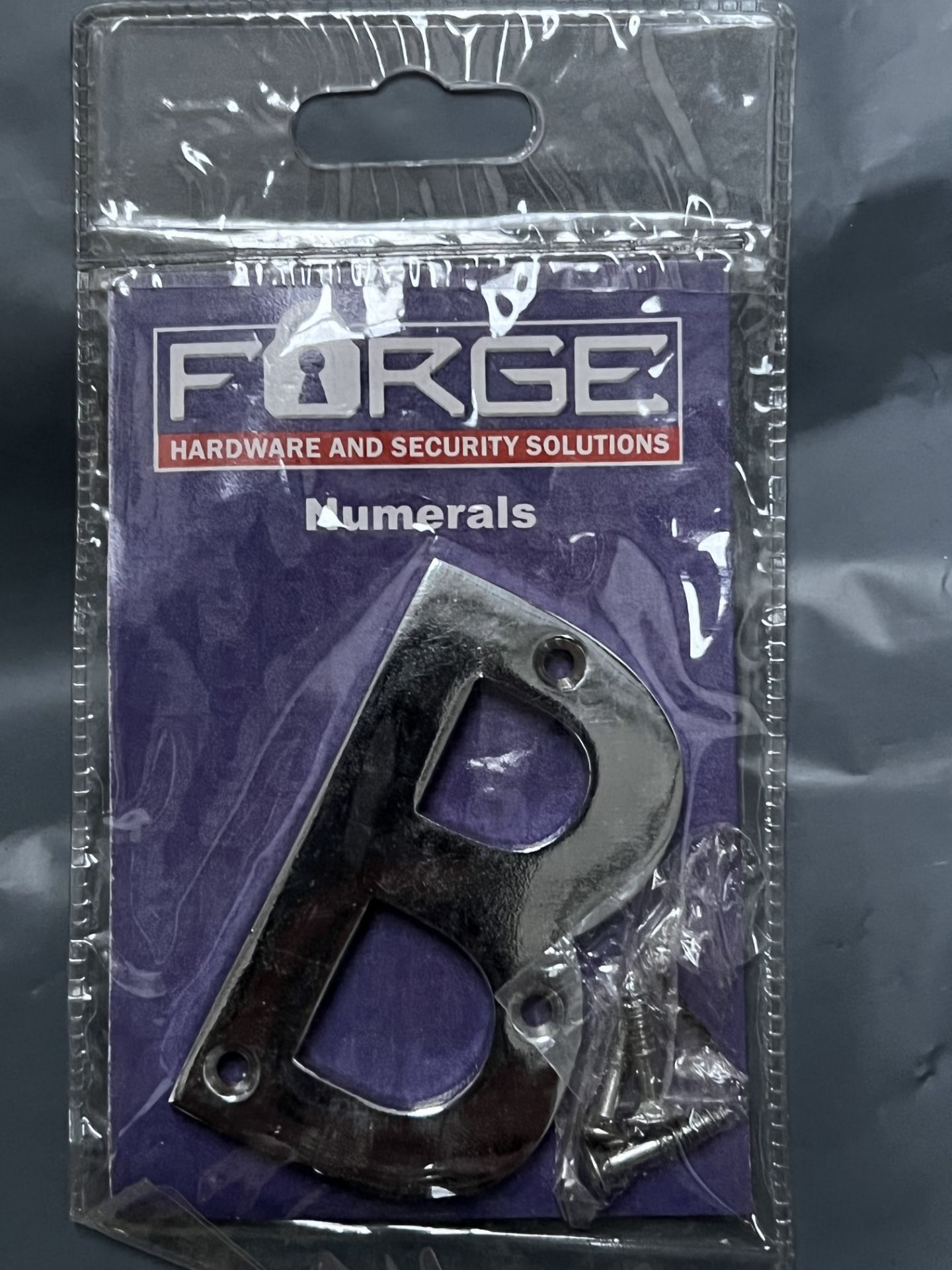 20 x Forge 75mm Chrome Letter / Number B FGENUMBCH75 RRP £2.25 each