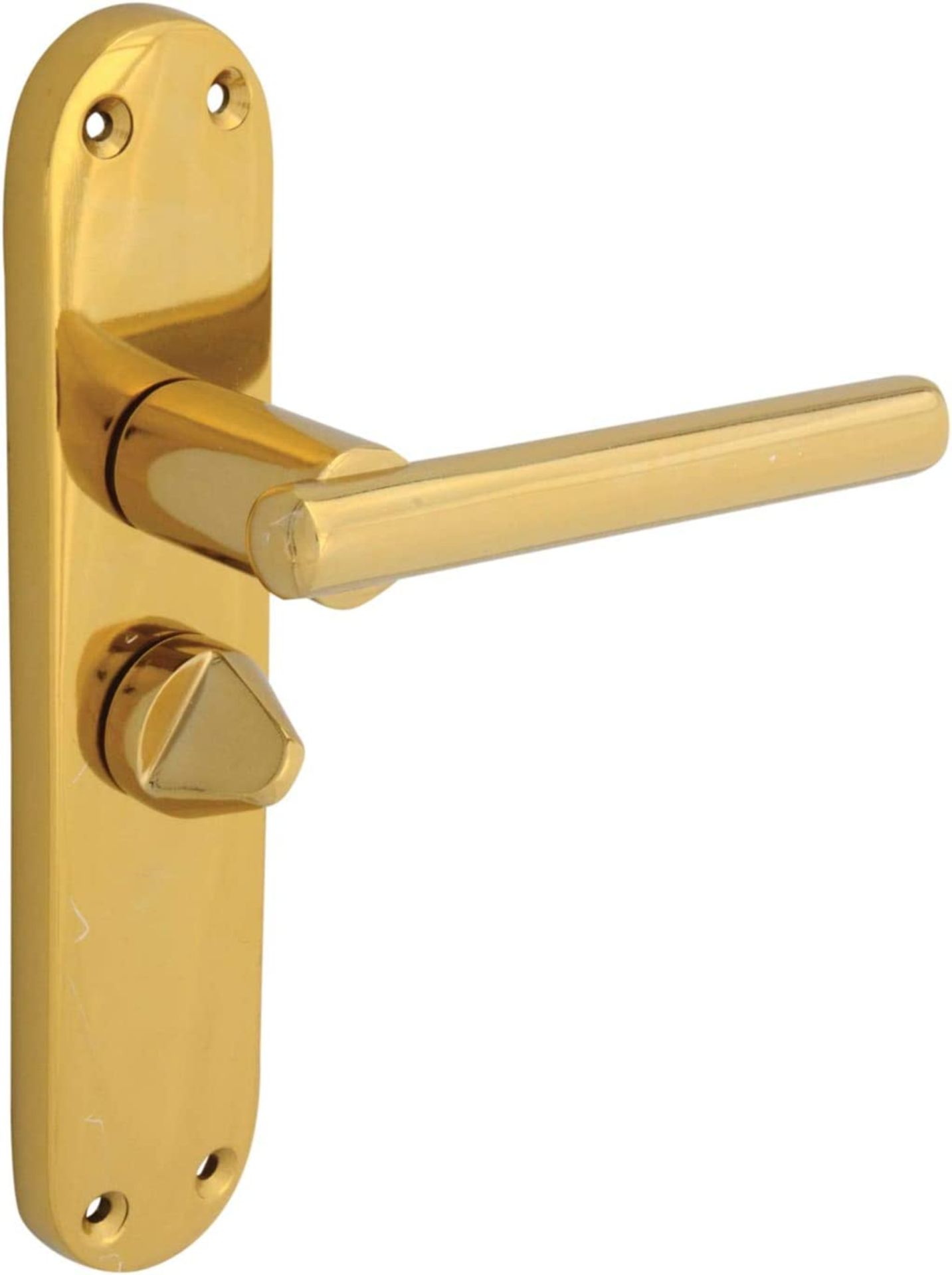 4 Sets Forge Modular Brass Privacy Lever Handles on Backplate FGEHPRIMODBR RRP £19.99 per set - Image 3 of 3