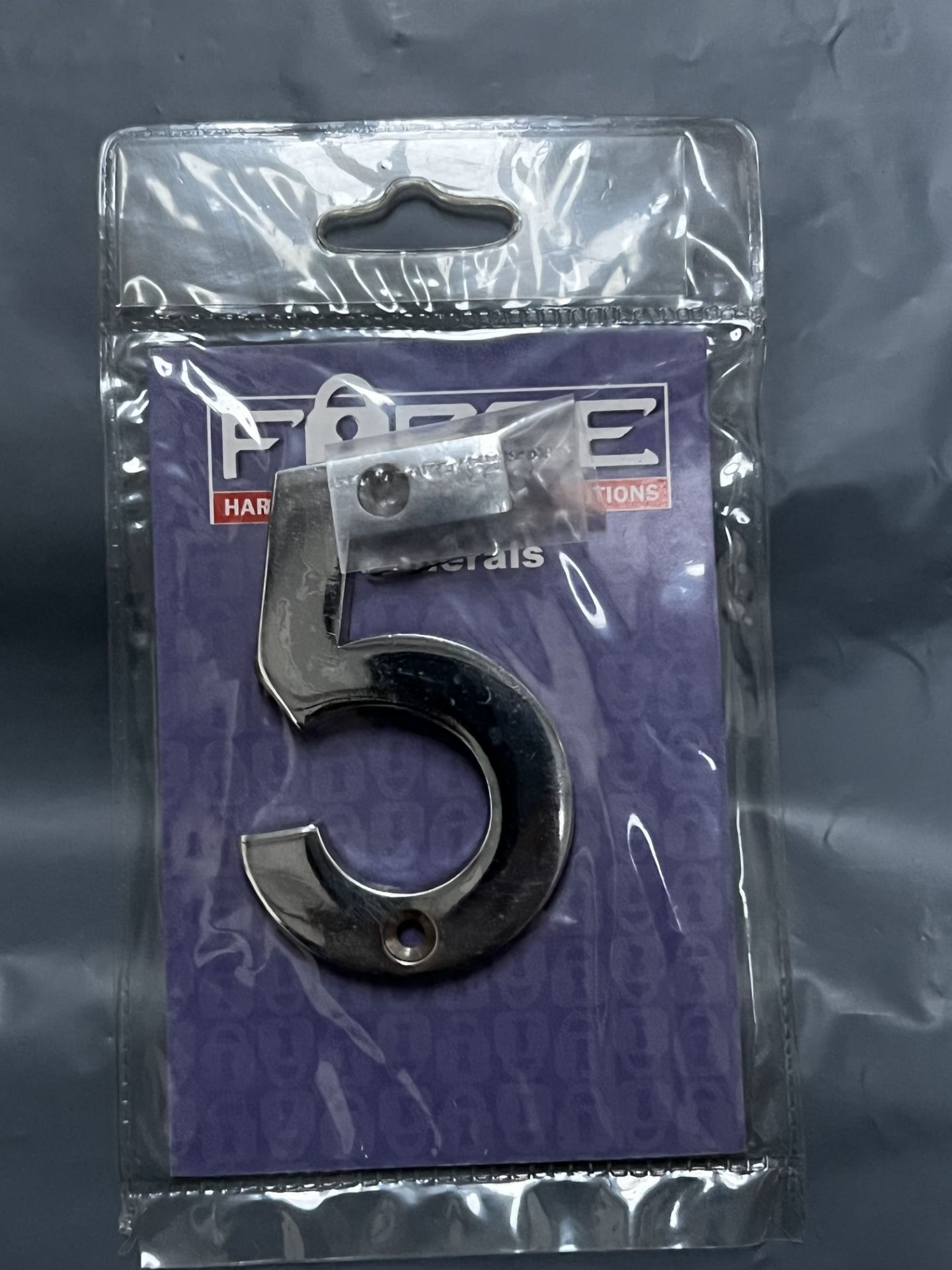 20 x Forge 75mm Chrome Numeral / Number 5 FGENUM5CH75 RRP £2.25 each