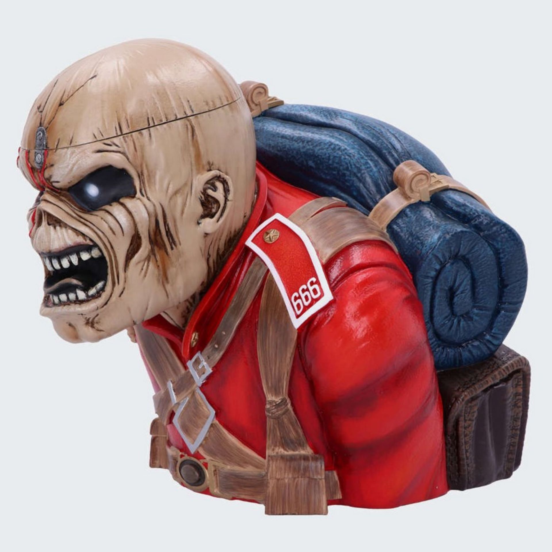 (29/R9) RRP £149. Iron Maiden Trooper 26cm Bust Box. (Unit Has Return To Manufacturer Sticker). - Image 5 of 6