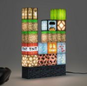 (42/R9) Lot RRP £152. 4x Minecraft Block Building Lights RRP £38 Each. (All Units Have Return To...