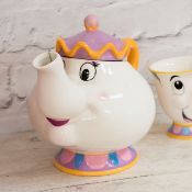 (151/11G) Lot RRP £75. 3x Paladone Disney Beauty And The Beast Mrs Potts Tea Pot RRP £25 Each.